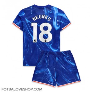 Chelsea Christopher Nkunku #18 Dětské Domácí Dres 2024-25 Krátký Rukáv (+ trenýrky)