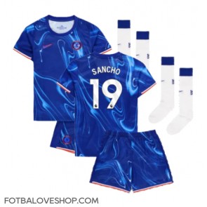 Chelsea Jadon Sancho #19 Dětské Domácí Dres 2024-25 Krátký Rukáv (+ trenýrky)