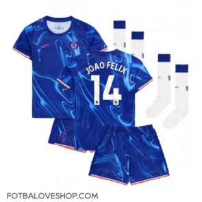 Chelsea Joao Felix #14 Dětské Domácí Dres 2024-25 Krátký Rukáv (+ trenýrky)
