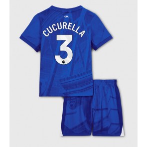 Chelsea Marc Cucurella #3 Dětské Domácí Dres 2025-26 Krátký Rukáv (+ trenýrky)