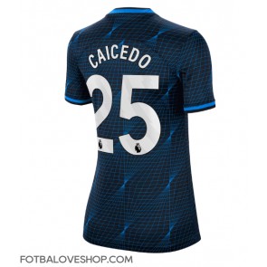 Chelsea Moises Caicedo #25 Dámské Venkovní Dres 2023-24 Krátký Rukáv