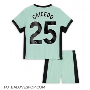 Chelsea Moises Caicedo #25 Dětské Alternativní Dres 2023-24 Krátký Rukáv (+ trenýrky)