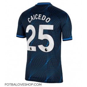 Chelsea Moises Caicedo #25 Venkovní Dres 2023-24 Krátký Rukáv
