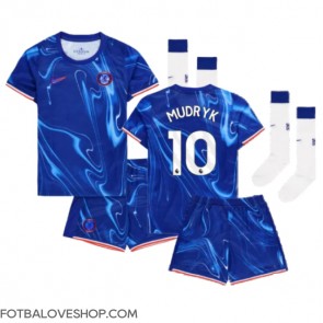Chelsea Mykhailo Mudryk #10 Dětské Domácí Dres 2024-25 Krátký Rukáv (+ trenýrky)