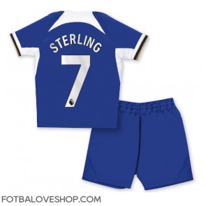 Chelsea Raheem Sterling #7 Dětské Domácí Dres 2023-24 Krátký Rukáv (+ trenýrky)