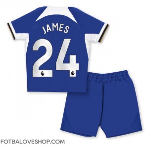 Chelsea Reece James #24 Dětské Domácí Dres 2023-24 Krátký Rukáv (+ trenýrky)