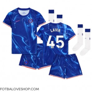 Chelsea Romeo Lavia #45 Dětské Domácí Dres 2024-25 Krátký Rukáv (+ trenýrky)