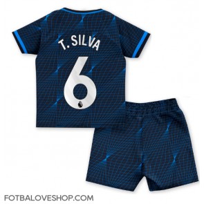 Chelsea Thiago Silva #6 Dětské Venkovní Dres 2023-24 Krátký Rukáv (+ trenýrky)