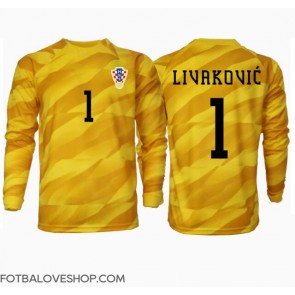 Chorvatsko Dominik Livakovic #1 Brankářské Domácí Dres ME 2024 Dlouhý Rukáv