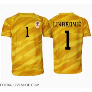 Chorvatsko Dominik Livakovic #1 Brankářské Domácí Dres ME 2024 Krátký Rukáv