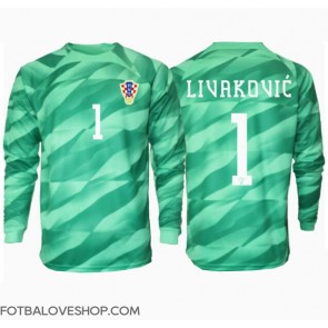 Chorvatsko Dominik Livakovic #1 Brankářské Venkovní Dres ME 2024 Dlouhý Rukáv