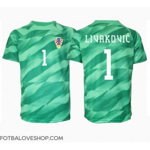 Chorvatsko Dominik Livakovic #1 Brankářské Venkovní Dres ME 2024 Krátký Rukáv
