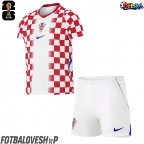 Chorvatsko Dětské Domácí Dres MS 2026 Krátký Rukáv (+ trenýrky)