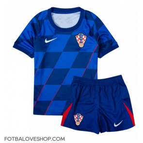 Chorvatsko Dětské Venkovní Dres ME 2024 Krátký Rukáv (+ trenýrky)