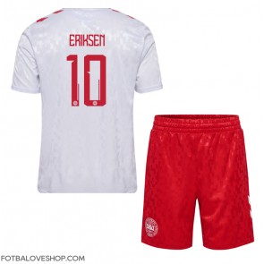 Dánsko Christian Eriksen #10 Dětské Venkovní Dres ME 2024 Krátký Rukáv (+ trenýrky)