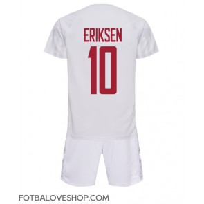 Dánsko Christian Eriksen #10 Dětské Venkovní Dres MS 2022 Krátký Rukáv (+ trenýrky)