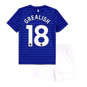 Everton Jack Grealish #18 Dětské Domácí Dres 2025-26 Krátký Rukáv (+ trenýrky)
