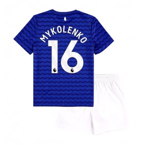 Everton Vitaliy Mykolenko #16 Dětské Domácí Dres 2025-26 Krátký Rukáv (+ trenýrky)