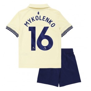 Everton Vitaliy Mykolenko #16 Dětské Venkovní Dres 2025-26 Krátký Rukáv (+ trenýrky)