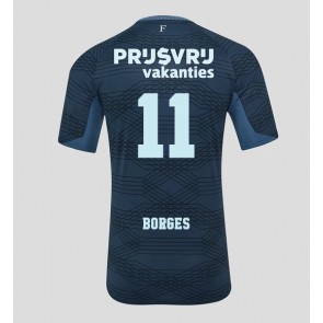 Feyenoord Goncalo Borges #11 Venkovní Dres 2025-26 Krátký Rukáv
