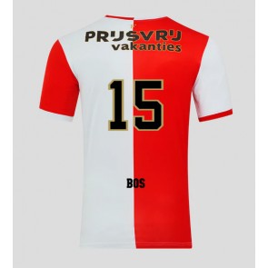 Feyenoord Jordan Bos #15 Domácí Dres 2025-26 Krátký Rukáv