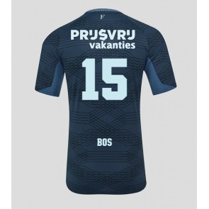 Feyenoord Jordan Bos #15 Venkovní Dres 2025-26 Krátký Rukáv