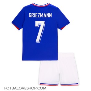 Francie Antoine Griezmann #7 Dětské Domácí Dres ME 2024 Krátký Rukáv (+ trenýrky)