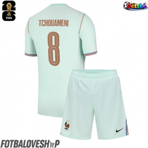 Francie Aurelien Tchouameni #8 Dětské Venkovní Dres MS 2026 Krátký Rukáv (+ trenýrky)