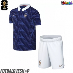 Francie Dětské Domácí Dres MS 2026 Krátký Rukáv (+ trenýrky)