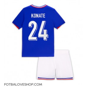 Francie Ibrahima Konate #24 Dětské Domácí Dres ME 2024 Krátký Rukáv (+ trenýrky)