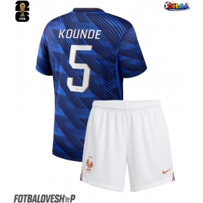 Francie Jules Kounde #5 Dětské Domácí Dres MS 2026 Krátký Rukáv (+ trenýrky)