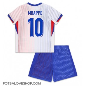 Francie Kylian Mbappe #10 Dětské Venkovní Dres ME 2024 Krátký Rukáv (+ trenýrky)