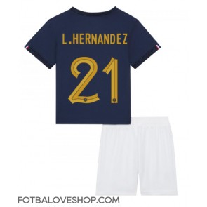 Francie Lucas Hernandez #21 Dětské Domácí Dres MS 2022 Krátký Rukáv (+ trenýrky)