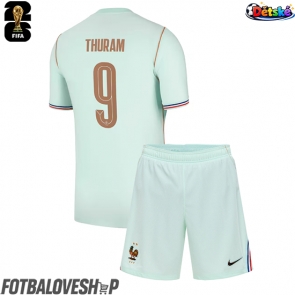 Francie Marcus Thuram #9 Dětské Venkovní Dres MS 2026 Krátký Rukáv (+ trenýrky)