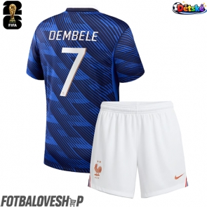 Francie Ousmane Dembele #7 Dětské Domácí Dres MS 2026 Krátký Rukáv (+ trenýrky)