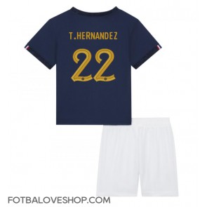 Francie Theo Hernandez #22 Dětské Domácí Dres MS 2022 Krátký Rukáv (+ trenýrky)