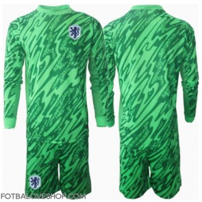Holandsko Brankářské Dětské Domácí Dres ME 2024 Dlouhý Rukáv (+ trenýrky)