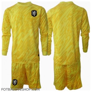 Holandsko Brankářské Dětské Venkovní Dres ME 2024 Dlouhý Rukáv (+ trenýrky)