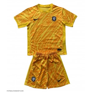 Holandsko Brankářské Dětské Venkovní Dres ME 2024 Krátký Rukáv (+ trenýrky)