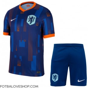 Holandsko Dětské Venkovní Dres ME 2024 Krátký Rukáv (+ trenýrky)