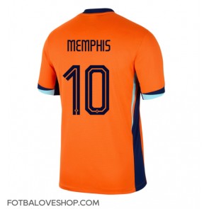 Holandsko Memphis Depay #10 Domácí Dres ME 2024 Krátký Rukáv