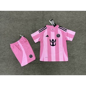 Inter Miami Dětské Domácí Dres 2025-26 Krátký Rukáv (+ trenýrky)