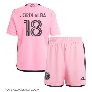 Inter Miami Jordi Alba #18 Dětské Domácí Dres 2024-25 Krátký Rukáv (+ trenýrky)