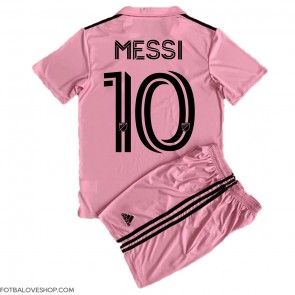Inter Miami Lionel Messi #10 Dětské Domácí Dres 2023-24 Krátký Rukáv (+ trenýrky)