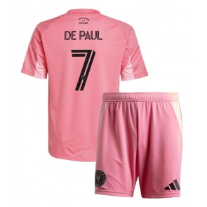 Inter Miami Rodrigo De Paul #7 Dětské Domácí Dres 2025-26 Krátký Rukáv (+ trenýrky)