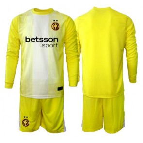 Inter Milan Brankářské Dětské Venkovní Dres 2025-26 Dlouhý Rukáv (+ trenýrky)