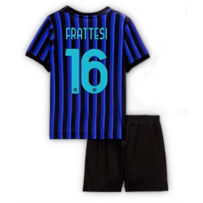 Inter Milan Davide Frattesi #16 Dětské Domácí Dres 2025-26 Krátký Rukáv (+ trenýrky)