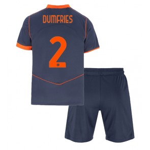 Inter Milan Denzel Dumfries #2 Dětské Alternativní Dres 2025-26 Krátký Rukáv (+ trenýrky)