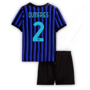 Inter Milan Denzel Dumfries #2 Dětské Domácí Dres 2025-26 Krátký Rukáv (+ trenýrky)