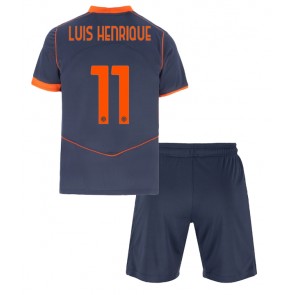Inter Milan Luis Henrique #11 Dětské Alternativní Dres 2025-26 Krátký Rukáv (+ trenýrky)